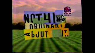 1996 Taco Bell "there's nothing ordinary about it" TV Commercial