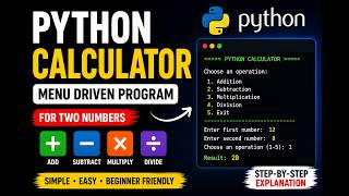 Python Simple Calculator Program with Menu