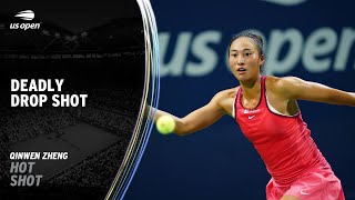 Zheng Qinwen Executes Drop Shot Perfection | 2023 US Open