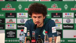 Presserunde nach Werder vs. Leverkusen mit Milos Veljkovic