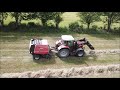 heu pressen 2020 mit massey ferguson 6614 und kuhn presse