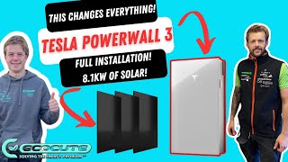 THIS CHANGES EVERYTHING! Installing The New Tesla Powerwall 3 - 18 AIKO 455w Panels -UK Installation