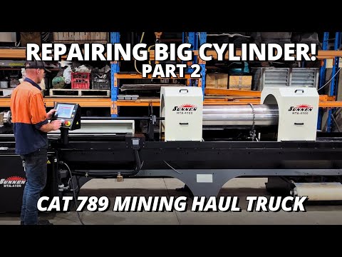 Repairing a BIG Mining Truck Cylinder Barrel Part 2 Honing & Machining
