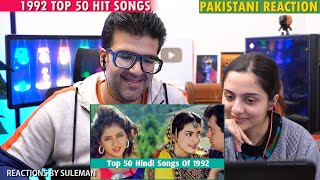 Pakistani Couple Reacts To Top 50 Hindi Songs Of 1992 | SRK | Akshay | Rishi K | Aamir