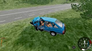 BeamNg Drive Polonez vs Lada crash