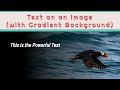 Use a Background Linear Gradient to Help Text Pop on a Background Image