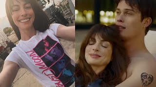 Anne Hathaway Rocks 'August Moon' Tee in Promo Push for 'The Idea Of You