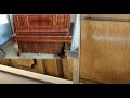 SOLD: Bechstein model 8 upright piano 1919  + French polishing: showing the difference in colour: