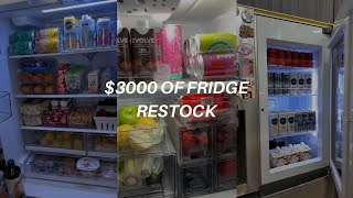 $3000 OF FRIDGE RESTOCK \u0026 REFILL 😳🫐🍋