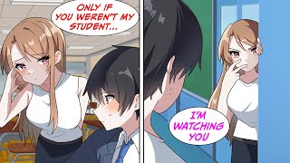 [Manga Dub] I overheard my beautiful teacher's thoughts, and now she's watching me...!? [RomCom]