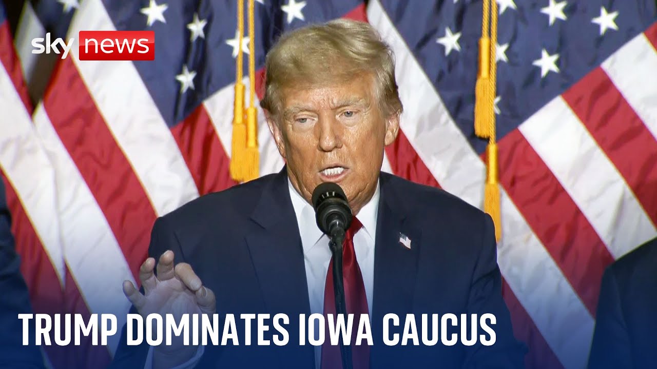 United States: Donald Trump Easily Wins Iowa Caucus - YouTube