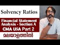 Solvency Ratios | Financial Statement Analysis | Section A | CMA USA Part 2 | Episode 06