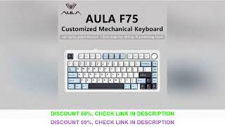 AULA F75 2.4G Wireless/Bluetooth/Wired Gaming Mechanical Keyboard RGB Customized 75% Layout OEM Prof