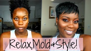 From Natural Hair To Relaxer Color Sameday Fingerwave Pixie