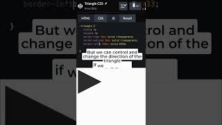 How to make a triangle in CSS #shorts #css #html