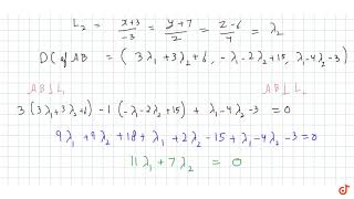 Let  `L_1 and L_2` be the lines whose equation are  `(x-3)/3=(y-8)/-1=(z-3)/1 and  (x+3)/--3=