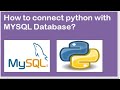 How to connect python with mysql 8.0 database |Python 3| Programming Packs