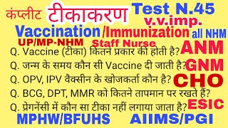 टीकाकरण-Vaccination-Immunisations-QuestionsANM-GNM-CHO-exam-questionsStaff-nurse-Questions-NursingQ.