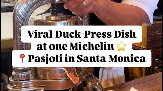 FULL VIDEO OF VIRAL DUCK PRESS DISH AT ONE MICHELIN STAR RESTAURANT 📍PASJOLI IN SANTA MONICA, CA