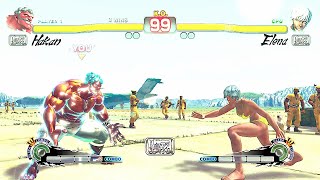 usf4 - shirtless Hakan vs. bikini Elena (sf4 pc mods) street fighter 4