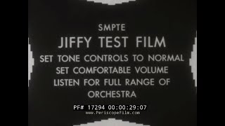 1940s 16mm JIFFY MOVIE PROJECTOR SMPTE SOUND TEST FILM & CITIZEN KANE TRAILER  17294