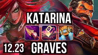 KATARINA vs GRAVES (MID) | 14/0/1, Legendary, 6 solo kills, 1.7M mastery | KR Diamond | 12.23