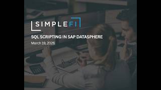 SQL Scripting in SAP Datasphere