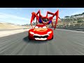 giant lightning mcqueen eater vs lightning mcqueen escape from the beamng.drive compilation 8