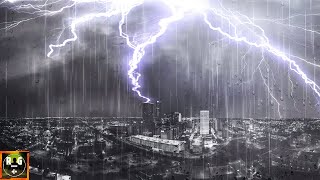 Xtreme Thunder and Heavy Rain in Oklahoma City | Thunderstorm and Rainstorm Sounds to Sleep, Relax