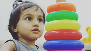 2 Year Baby perfection in stacking ring toys😍😘👌💝