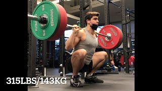 Squat Everyday Day 163: 315LBS/143KG 15 SECOND PAUSE, JOURNAL ABOUT DAY (SQUAT UNIVERSITY SHOUTOUT*)