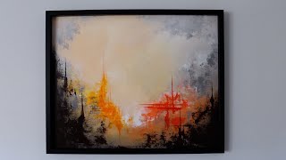 NEW - ABSTRACT ACRYLIC PAINTING/ PALETTE KNIFE ART/ STEP BY STEP PAINTING FOR BEGINNERS