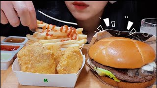 ･֊･ᵒᵏᵎᵎᵎᵎ美食｜m激省荷包 菌菇安格斯牛肉堡🍔雞塊加一元多一件 McDonald's｜倪倪 nene asmr｜台灣吃播