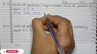 write all possible 3 digit numbers using the following digit 3 4 9