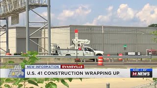 US 41 construction in Evansville nearing completion