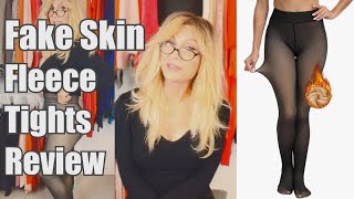 Natasha's Closet - Viral Fake Skin Fleece Tights Review