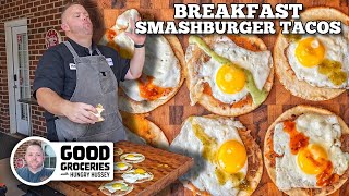 Matt Hussey's Breakfast Smash Burger Tacos | Blackstone Griddles