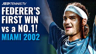 Roger Federer's First Win Over a World No.1! | Miami 2002 Highlights vs Hewitt