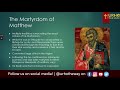 st. matthew the apostle and evangelist deacon daniel malyon