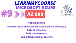 how to create bulk users in azure Active Directory | bulk operations | bulk create users