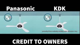 Panasonic \u0026 KDK Ceiling Fan Safety Video Comparison (CREDIT TO OWNERS)