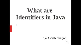 Java Tutorial 7: Identifiers in Java in detail