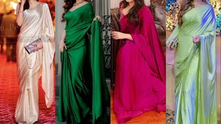 Plain silk saree designs 2024|latest saree collection|one colour silk saree|#silk saree designs