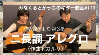 ギターデュオ「ニ長調 アレグロ」Op.27-3 F.カルリguitarduo Ferdinando Carulli