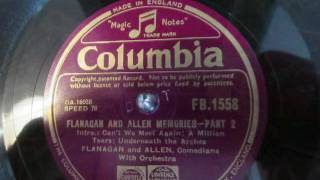 Flanagan and Allen - Memories - 78 rpm - HMV 102 Gramphone - Music hall