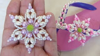 Flor de Pérolas Linda de Bonita | Para CHINELOS, Tiaras, Xuxinha | Cícero Alencar