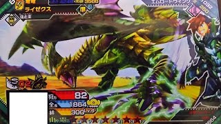 モンスターハンタースピリッツ狩魂02弾　山神と電影　電竜ライゼクス金冠育成：上位☆７で育成中、取り敢えず成体になりました(^^;)