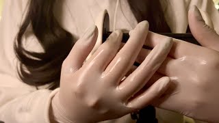 【ASMR】ゴム手袋好きの為のオイルマッサージ/ Oil masage with rubber gloves【音フェチ】