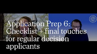 Application Prep 6: Checklist + final touches for regular decision | RISD Admissions | 2025-2026