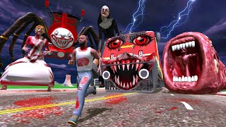 Franklin attacked by all Haunted Monsters in Indian Bikes Driving 3D